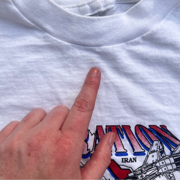 Vintage 90s Desert Storm Army Military Single Stitch T-shirt Size XL Americana - Picture 3 of 6